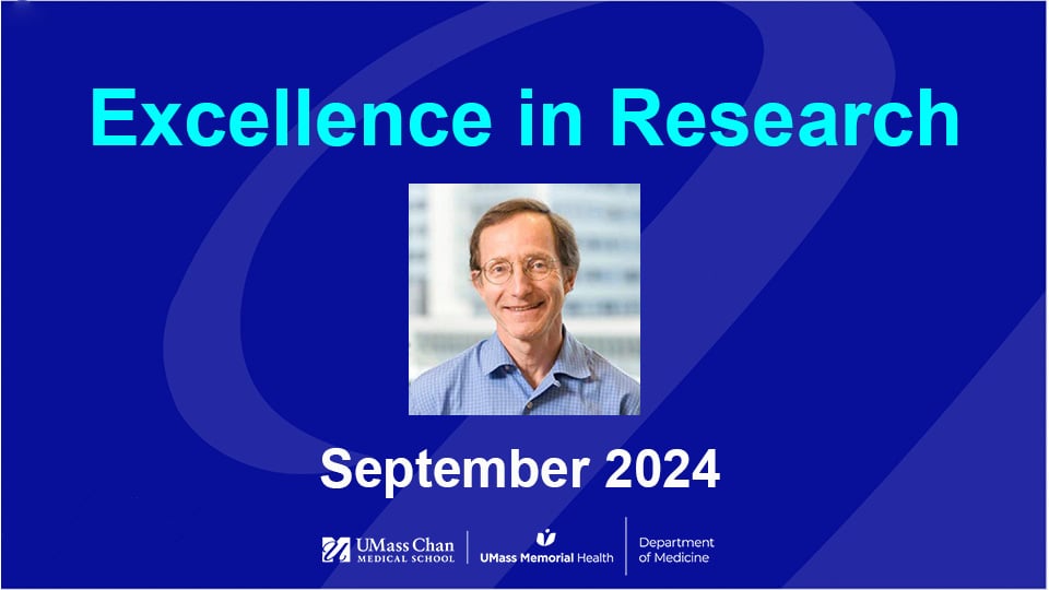  Excellence in Research, September 2024, photo of Hardy Kornfeld, MD