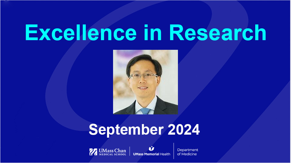  Excellence in Research, September 2024, photo of Honghuang Lin, PhD