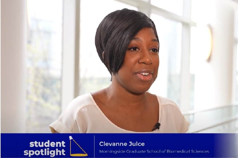 Clevanne Julce speaking in video