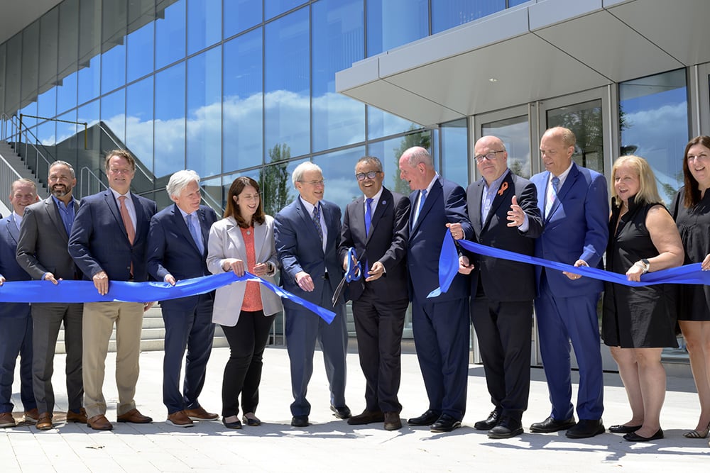 Group shot of ribbon cutting