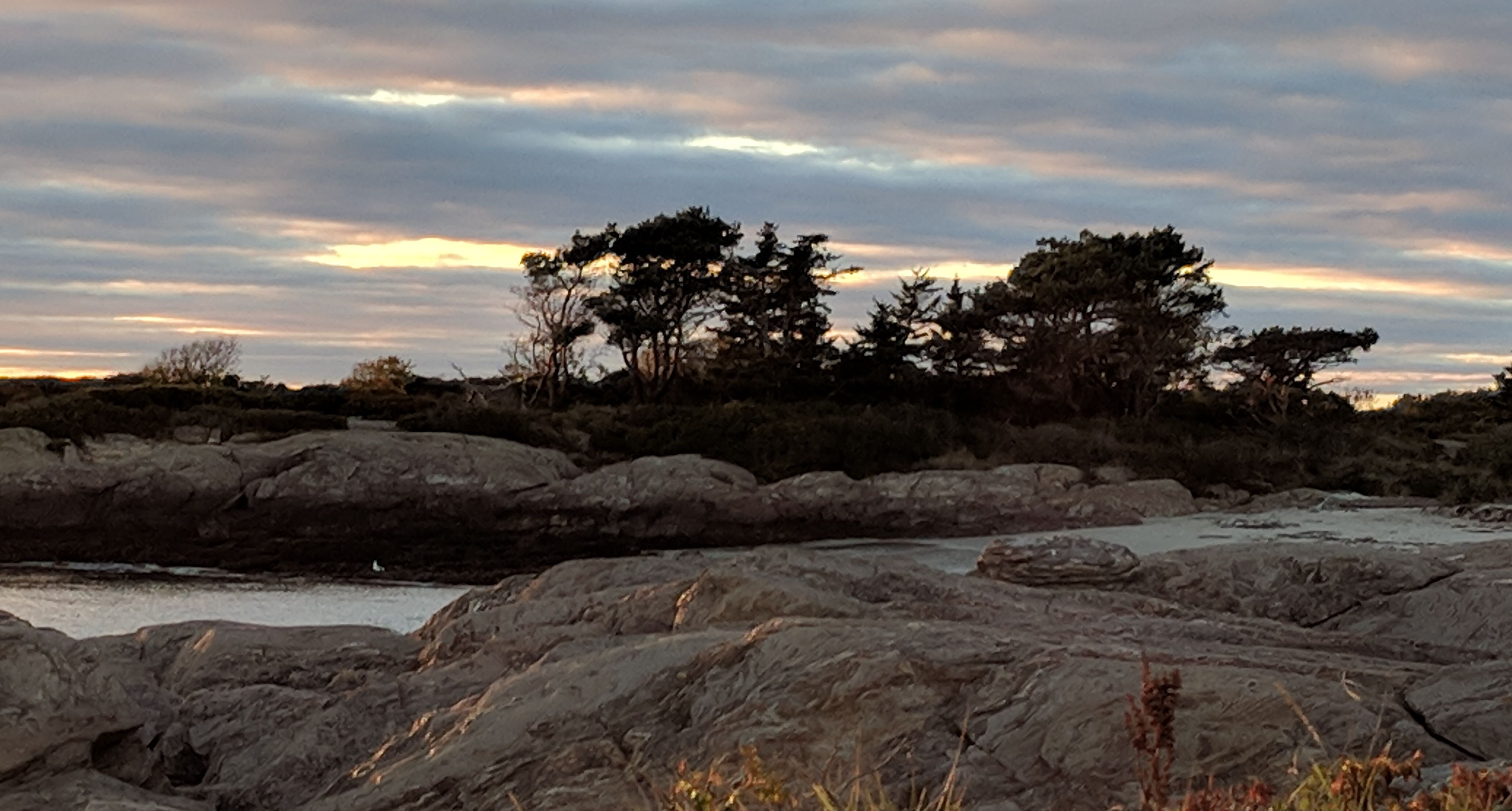 Clouds and Rocks at Hermit Island, Maine