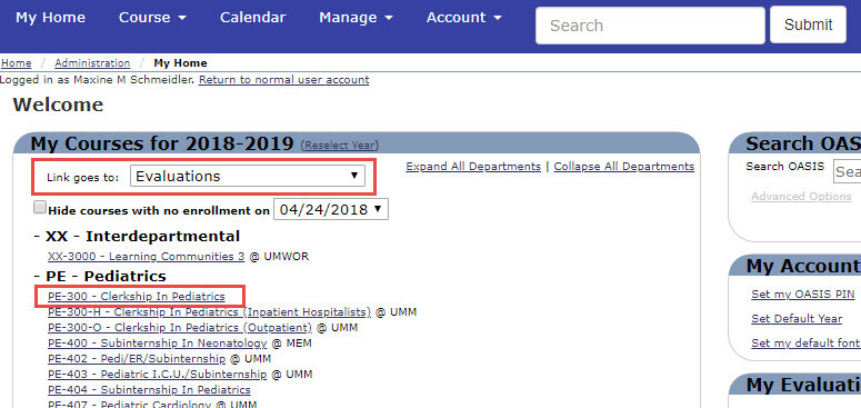 Course List