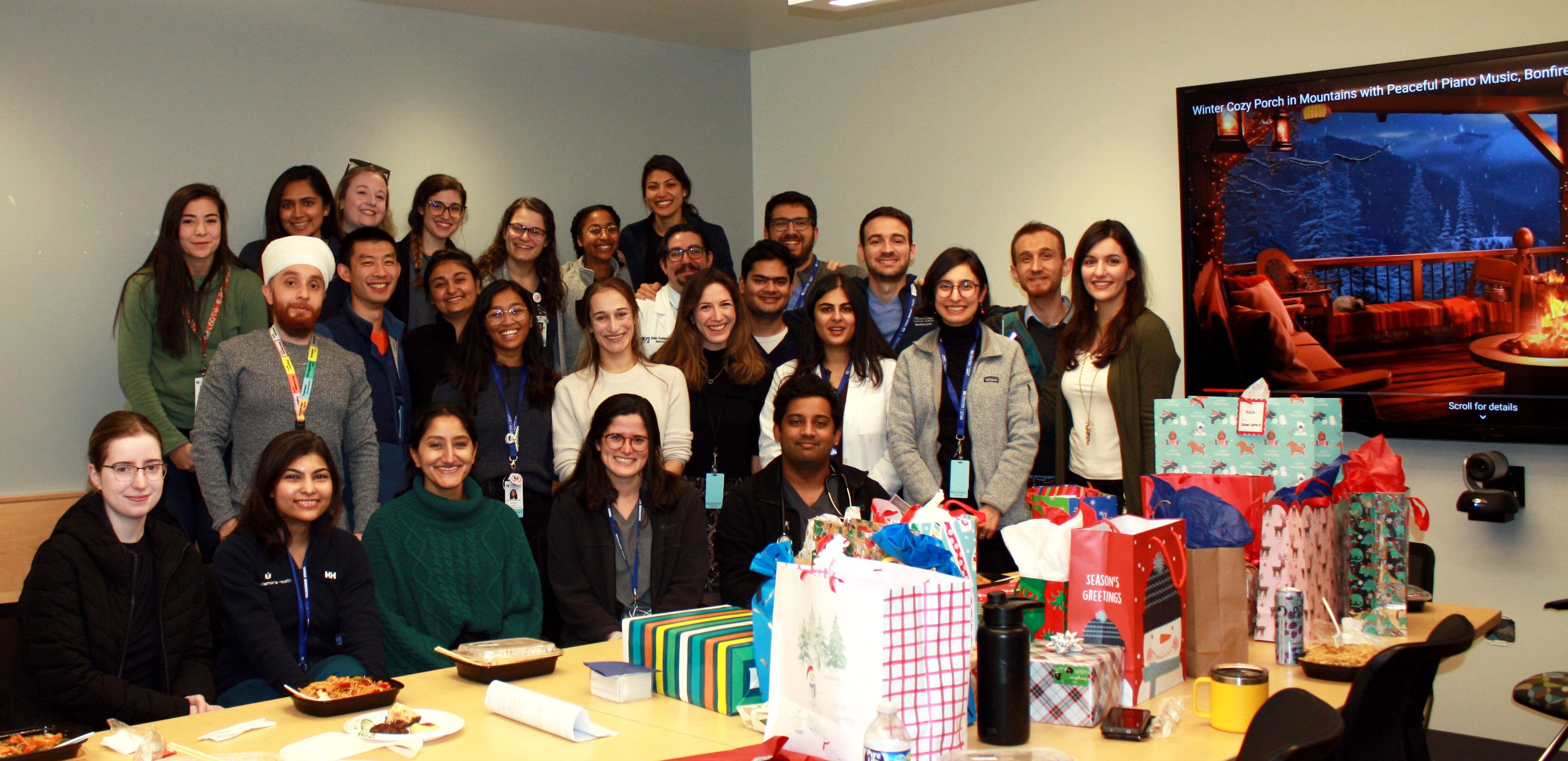 Neurology residency group holiday photo