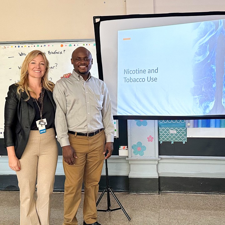 Lacey McIntosh and Patrick Assoua - tobacco presentation