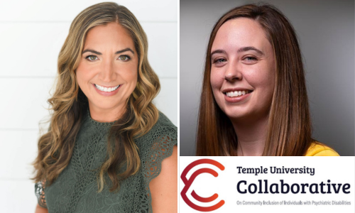 headshots of Sabella and Thomas with Temple U logo