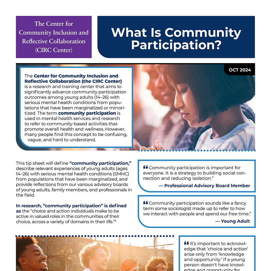 What Is Community Participation? Tip Sheet