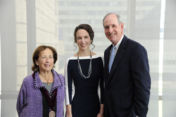 Judy Ockene, PhD, Tiffany Moore Simas, MD, MPH, MEd, and Chancellor Collins