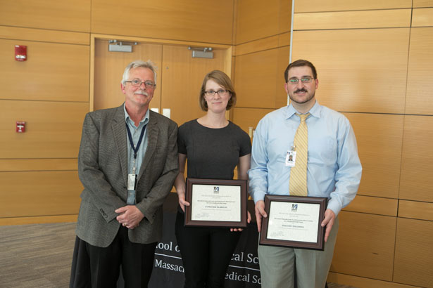 Dean Carruthers with Outstanding Mentor Award recipients Christine Ulbricht and Greg Orlowski