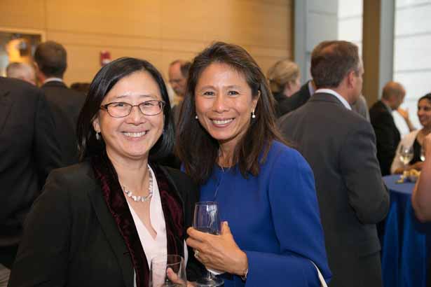 Mary Lee, MD, with Judi Wilson at the reception.