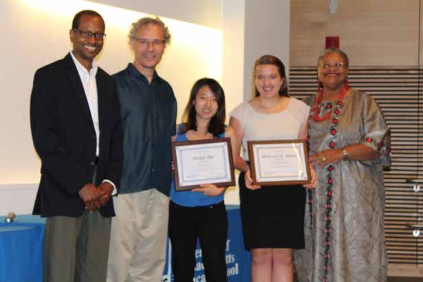 Also in a tie for second place were Wendy Du, a junior at Carnegie Mellon University, and UMass Amherst senior Elena Drews.