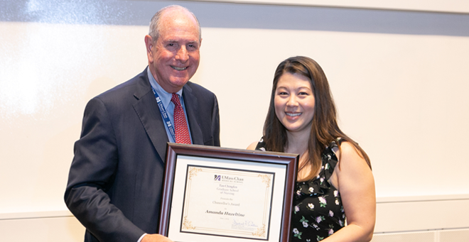 Chancellor's Award recipient Amanda Hazeltine