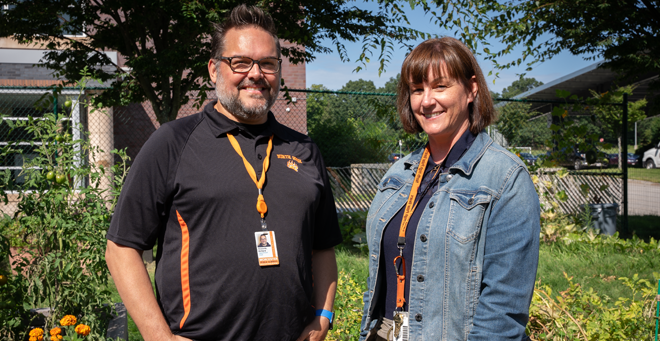 Richard Howarth, EdD, and Maura Doyle, teachers at North High School 